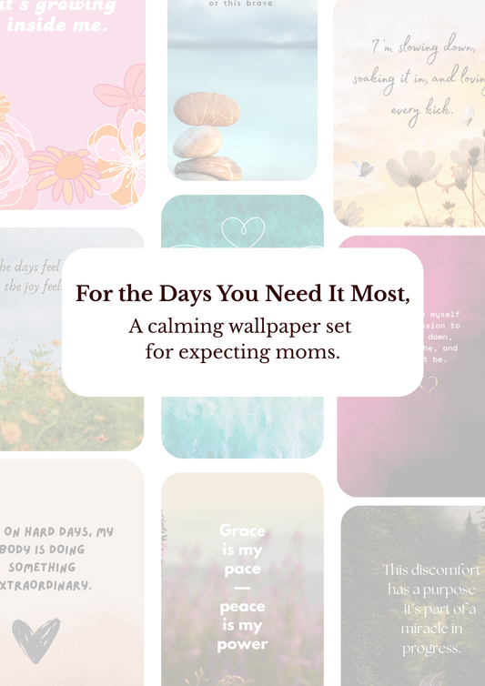 A calming wallpaper set for expecting moms.